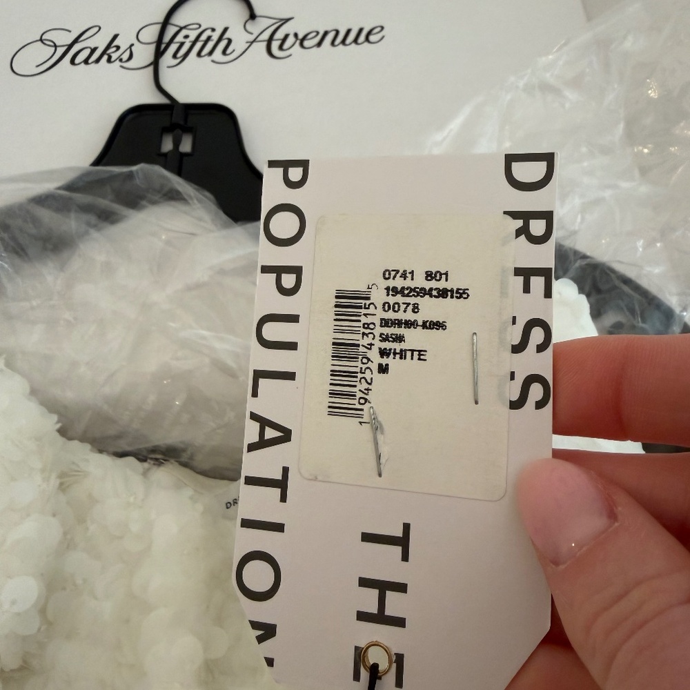 BNWT Dress The Population Sasha Embellished Strapless Fit & Flare Minidress